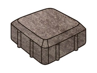 Тротуарная плитка Готика, "Старая площадь Natur", 60 мм, какао