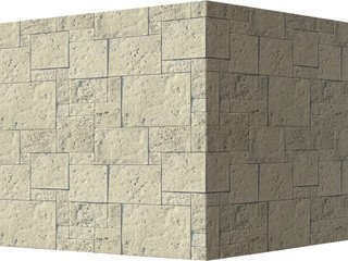 Декоративный камень 485-05 White Hills "Бремар (Braemar), белый, угловой, без шва