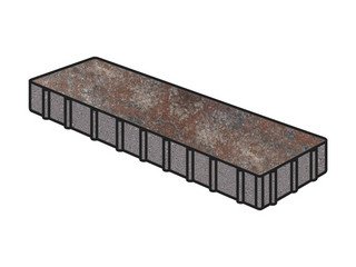 Тротуарная плитка Готика, "Плита Natur", 500x125x100 мм, нептун