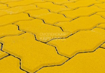 Тротуарная плитка BRAER Волна Жёлтый, 80 мм 1
