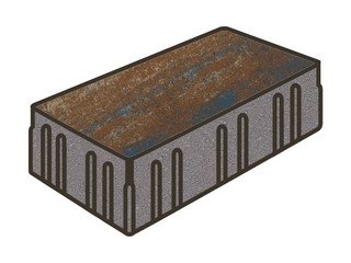 Тротуарная плитка Готика, "Скада Natur", 100 мм, сатурн