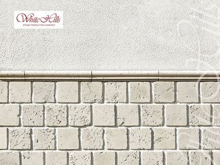 Декоративный камень 565-00 White Hills "Тоскана" (Toscana), белый, плоскостной