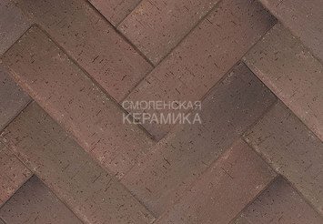 Клинкер тротуарный ЛСР «ГЛАЗГО» ЛОНГ тёмно-красный флэш 1