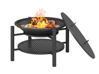 Чугунная Костровая чаша Fantastic Ø 700 Люкс (чаша+ подставка люкс + крышка)