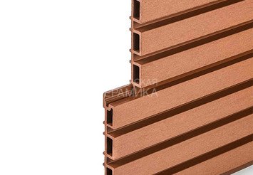 Фасадная панель Реечная EasyDecking Wood-X 219×26×3010 мм, Коричневый 3