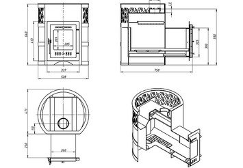 Печь ВЕЗУВИЙ Лава 16 (210) 