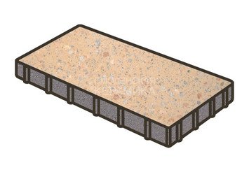 Гранитная тротуарная плитка Готика, Плита Granite FINO, 400x200x80, Павловское 1