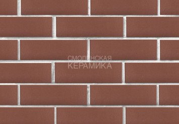 Кирпич лицевой полнотелый ЛСР Коричневый гладкий, 1НФ 3
