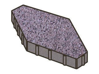 Тротуарная плитка Готика, Зарядье Premium Gold, 600x400x100 мм, цвет Голд 20