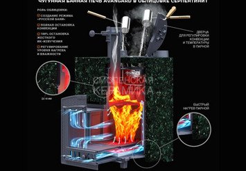 Печь чугунная для бани Технолит AVANGARD ЗК 40 (П2) 4