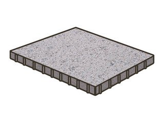 Тротуарная плитка Готика, Плита Premium Gold, 1000x1000x100 мм, цвет Голд 1