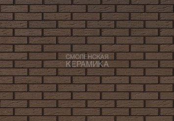 Кирпич облицовочный БРАЕР Коричневый, риф 1 НФ 3