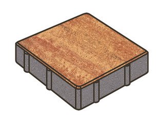 Тротуарная плитка Готика, "Квадрат Natur", 300x300x50 мм, вернисаж