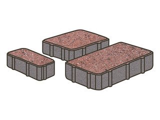 Тротуарная плитка Готика, Новый Город Premiun Gold, 80 мм, цвет Голд 8