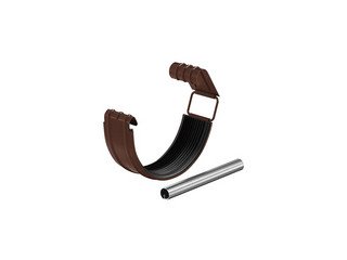 Соединитель желоба в комплекте 125, AQUASYSTEM (Polyester), коричневый