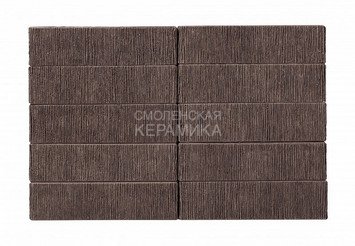 Кирпич облицовочный керамический ЖКЗ Темно-коричневый Бархат 1НФ 4