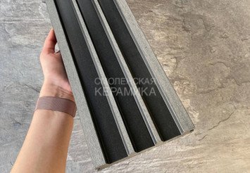 Террасная доска Latitudo Tender полнотелая 150x21x4000 мм, Графит 4