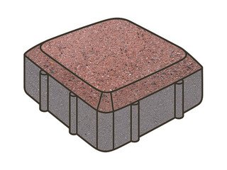 Тротуарная плитка Готика, Старая площадь Premiun Gold, 160x160x60 мм, цвет Голд 8