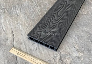 Террасная доска двусторонняя пустотелая Latitudo Euro 3D 139х27х3000 мм, Графит 3