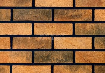 Минеральный кирпич угловой Real Brick KP/0,5НФ базовый Янтарный 1