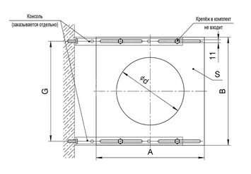 Площадка монтажная одностенная (430/0,8 мм) Ф100 3