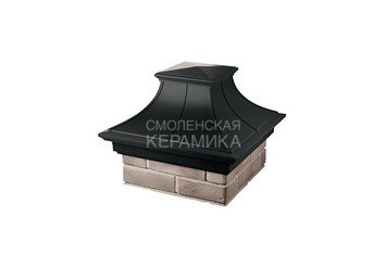 Колпак Zking Monblan Premium 385х385 с посадкой на 1,5 кирпича черный 2