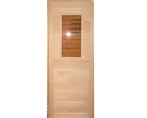 Дверь банная (осина) 1,8*0,7 стекло МС-5