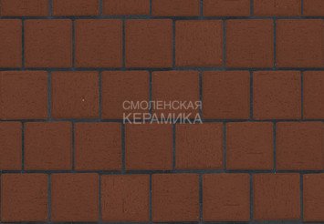 Клинкер тротуарный ЛСР «ЭДИНБУРГ» квадро (под распил) темно-красный 1