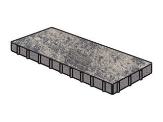 Тротуарная плитка Готика, "Плита Natur", 800x400x100 мм, скала