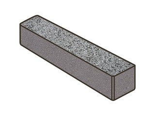 Гранитная тротуарная плитка Готика, Ригель Granite FINO, 360x80x80, Белла Уайт