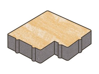 Тротуарная плитка Готика, "Калипсо Natur", 60 мм, янтарь