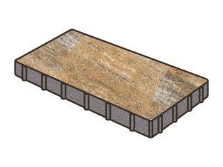 Тротуарная плитка Готика, "Плита Natur", 600x300x80 мм, альпин