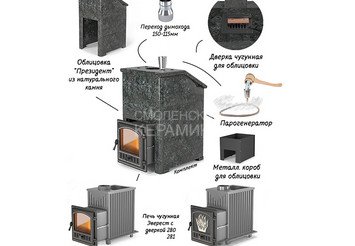 Комплект Президент Эверест 24 (280) Пироксенит Элит, S-40 4