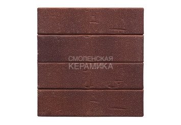Клинкер фасадный ЛСР Возрождение «Порту» темно-красный с бордовым песком винтаж 5