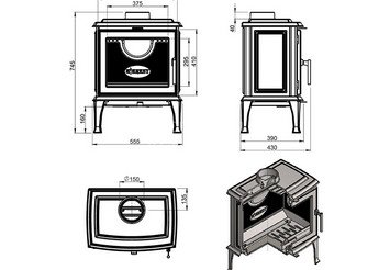 Печь-камин EVEREST F11 3