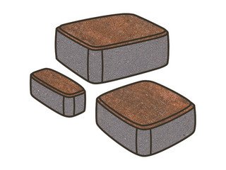 Тротуарная плитка Готика, "Классика Natur", 60 мм, гавана