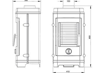 Печь-камин EVEREST F7 3