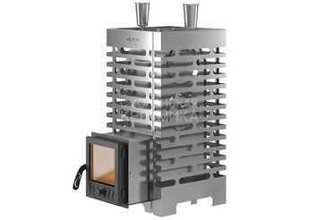 Печь для бани ASTON 20 INOX (ИНОКС) стекло 1