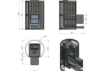 Печь ВЕЗУВИЙ Ураган Ковка 28 (205) 3