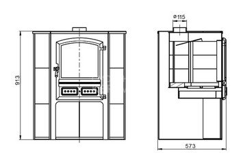 Камин ЭТНА (БКД) угловой 