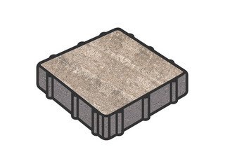 Тротуарная плитка Готика, "Квадрат Natur", 500x500x80 мм, юпитер