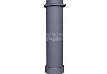 Чугунная НИЖНЯЯ труба для шибера (м/п,м/м) ИСКАНДЕР d-115 L-500мм 1