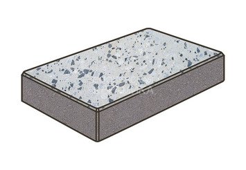 Гранитная тротуарная плитка Готика, Картано Granite FINO, 60 мм, Грис Парга 1