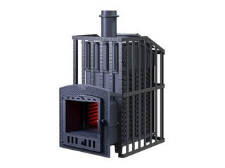 Печь банная чугунная Гефест Ураган GFS ЗК 25 (П) в сетке