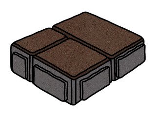 Тротуарная плитка Готика, "Старый Город Profi", 60 мм, коричневый