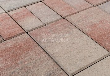 Тротуарная плитка BRAER Мозаика, Color Mix Фламинго 2