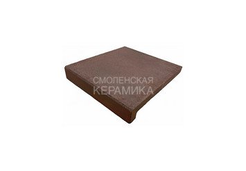 Минеральная ступень ручной формовки рядовая Real Brick бордовый 1