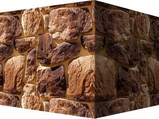 Декоративный камень 611-45 White Hills "Рока" (Roca), коричнево-медный, угловой