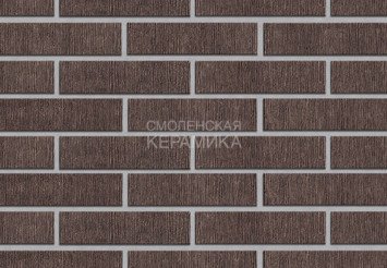 Кирпич облицовочный керамический ЖКЗ Темно-коричневый Бархат 1НФ 2