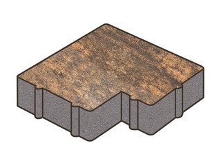 Тротуарная плитка Готика, "Калипсо Natur", 60 мм, тигр